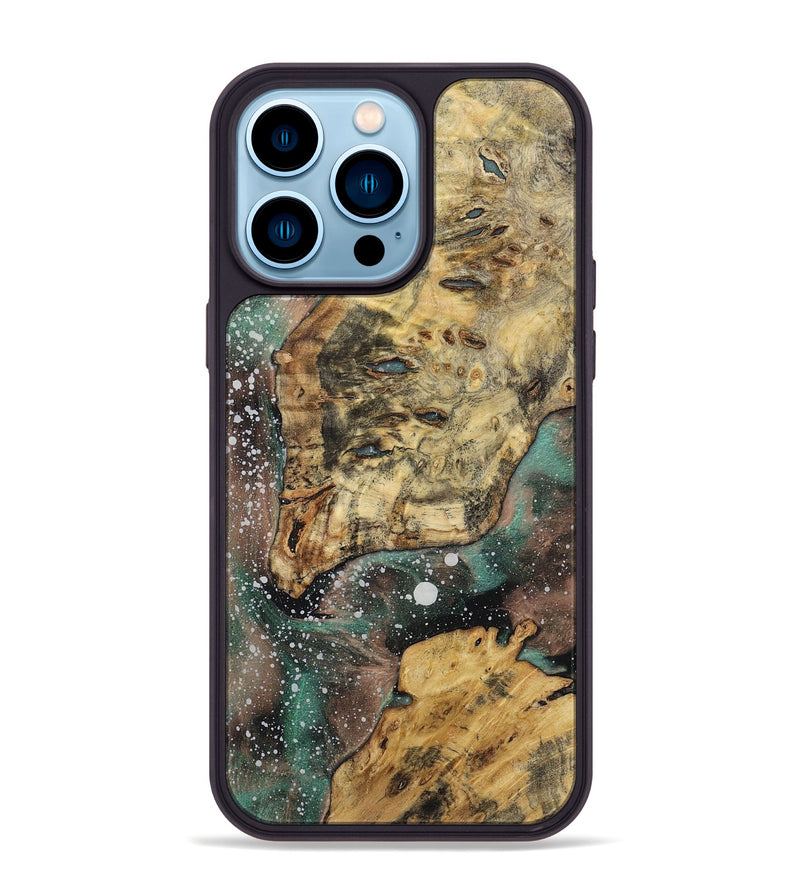 iPhone 14 Pro Max Wood+Resin Phone Case - Tevin (Cosmos, 720365)