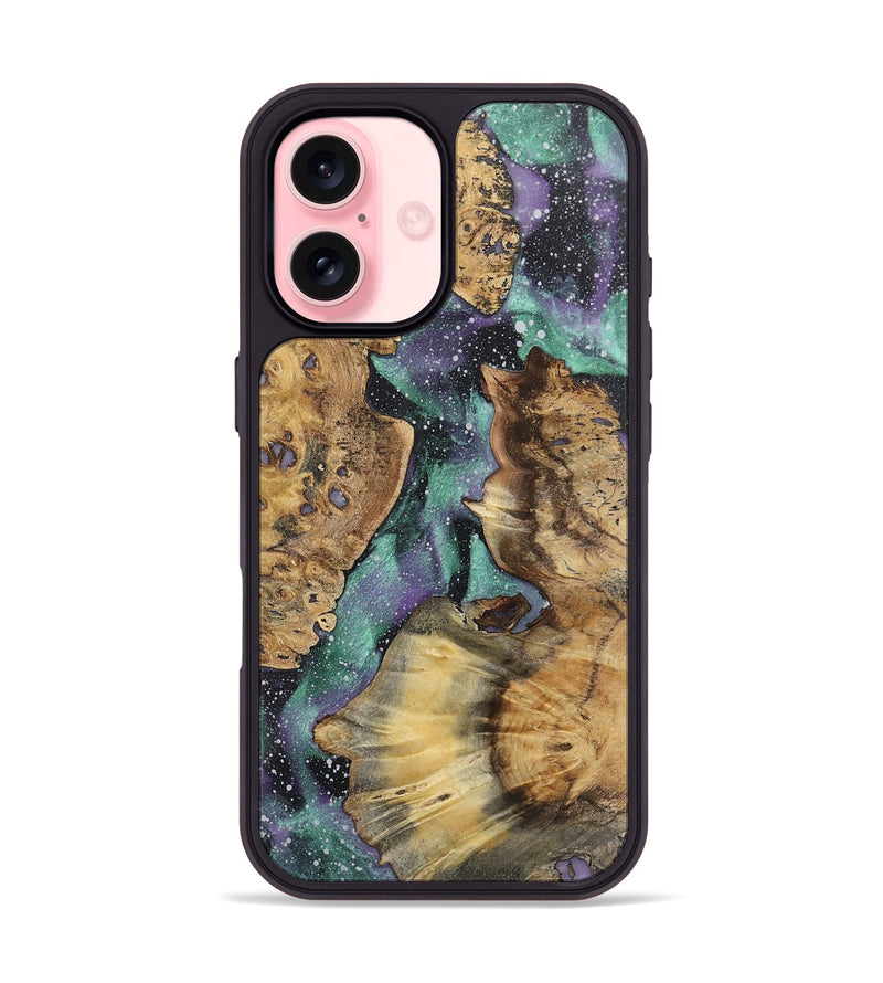 iPhone 16 Wood+Resin Phone Case - Kiana (Cosmos, 720376)