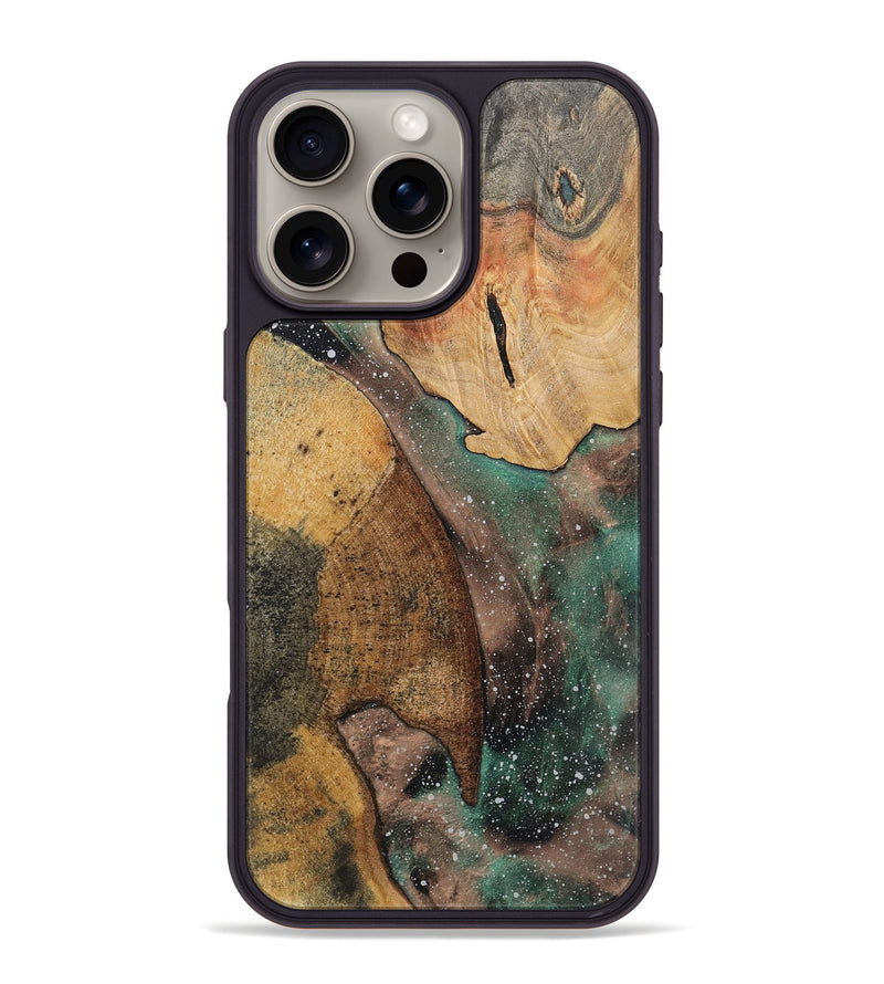 iPhone 16 Pro Max Wood+Resin Phone Case - Abby (Cosmos, 720379)