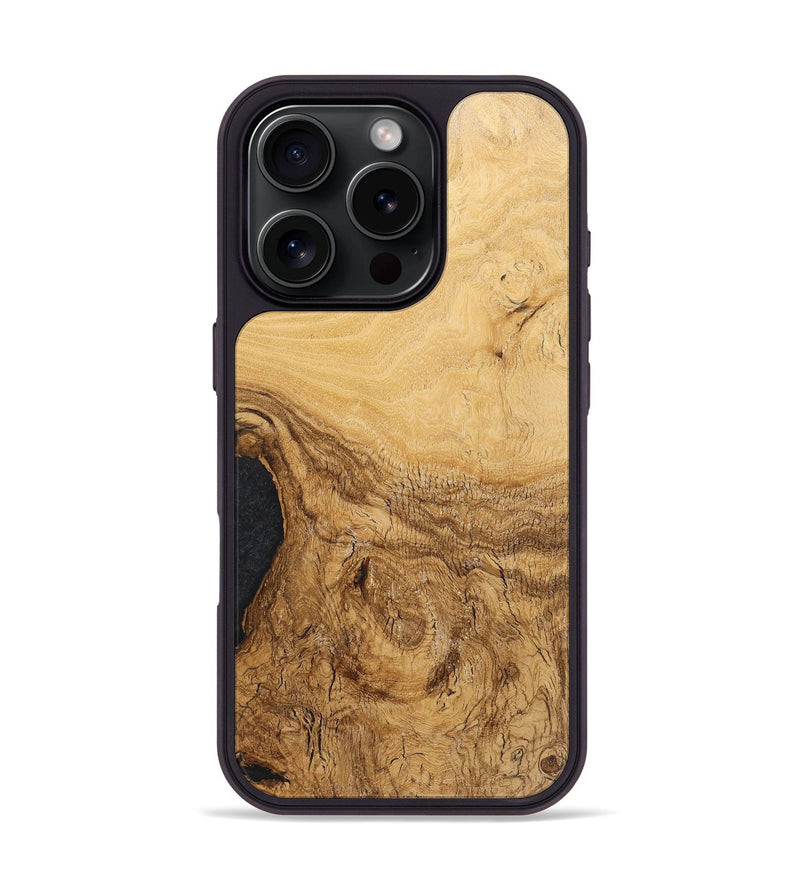 iPhone 16 Pro Wood+Resin Phone Case - Marian (Wood Burl, 720386)