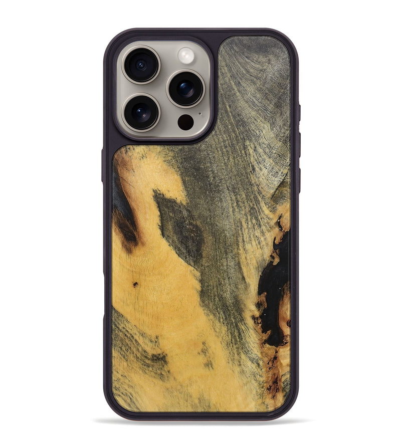 iPhone 16 Pro Max Wood+Resin Phone Case - Emerson (Wood Burl, 720389)