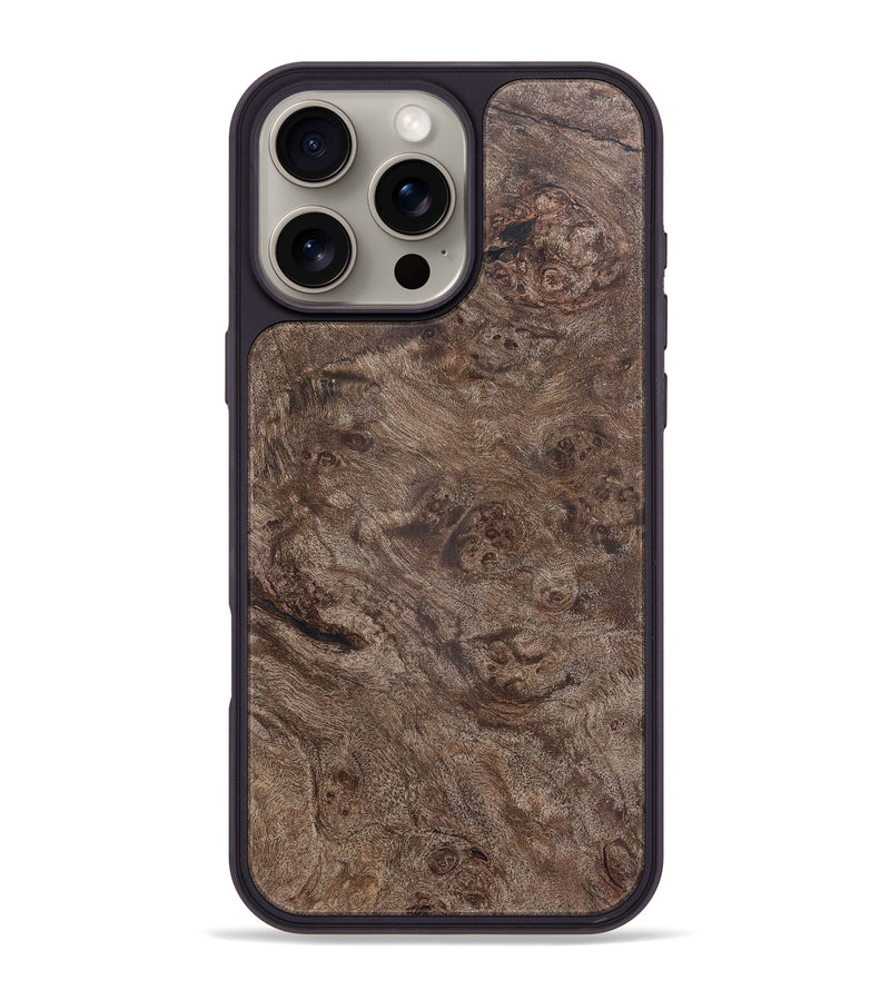iPhone 16 Pro Max Wood+Resin Phone Case - Jasmine (Wood Burl, 720391)