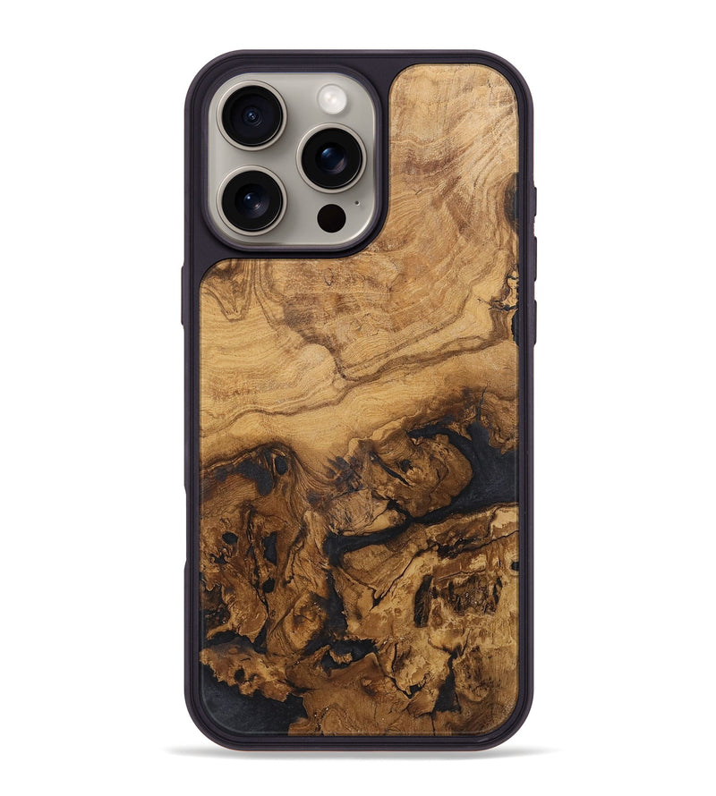 iPhone 16 Pro Max Wood+Resin Phone Case - Thiago (Wood Burl, 720393)