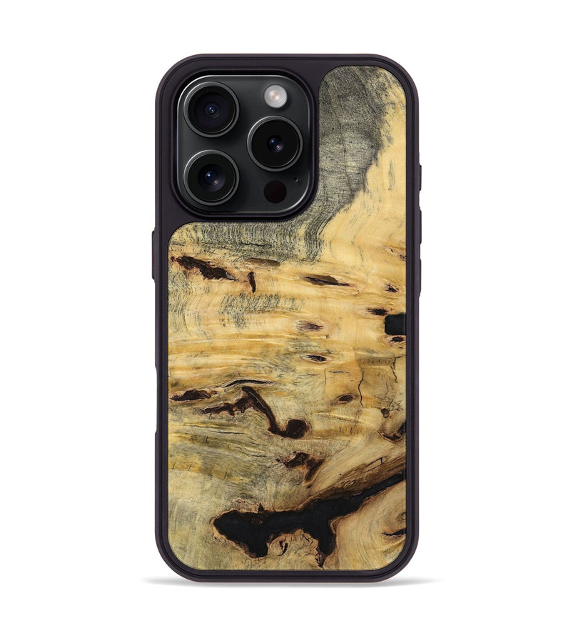 iPhone 16 Pro Wood+Resin Phone Case - Cheryl (Wood Burl, 720398)