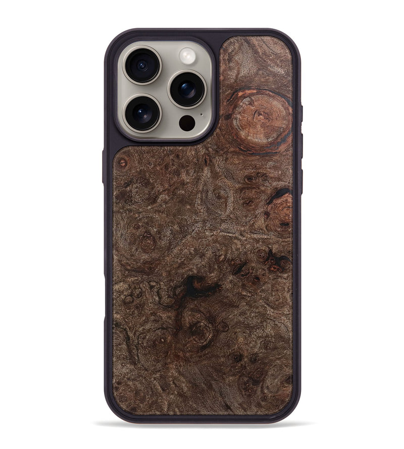 iPhone 16 Pro Max Wood+Resin Phone Case - Erma (Wood Burl, 720402)