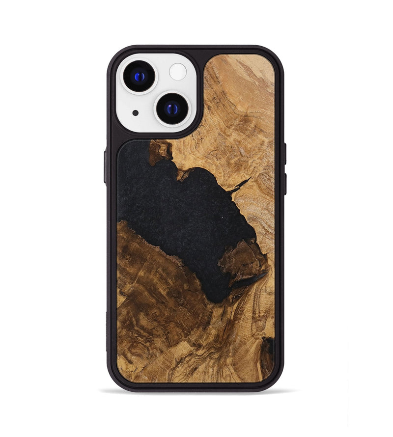 iPhone 13 Wood+Resin Phone Case - Laurel (Wood Burl, 720403)