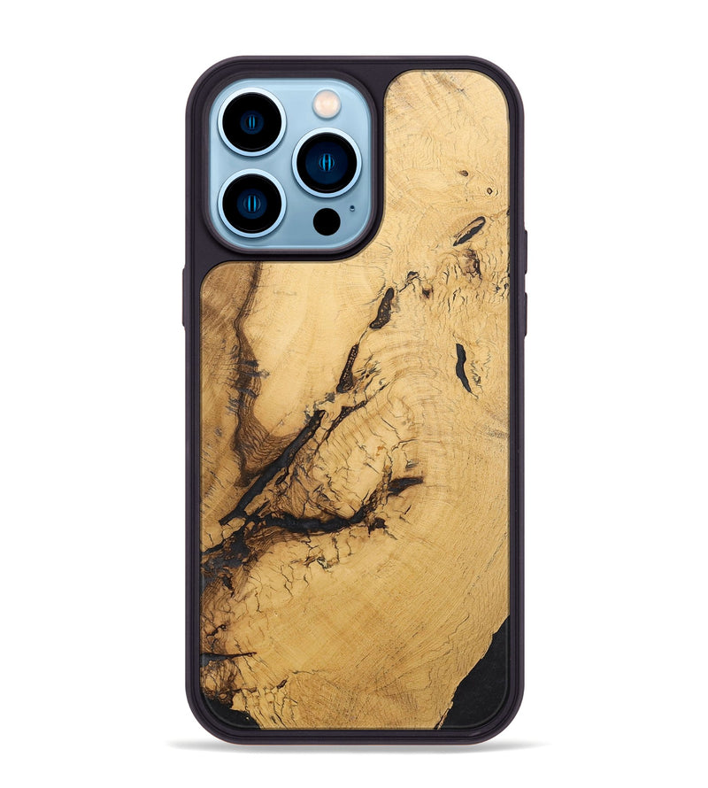 iPhone 14 Pro Max Wood+Resin Phone Case - Eileen (Wood Burl, 720404)