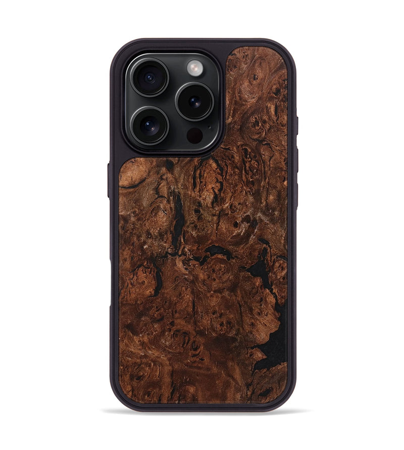iPhone 16 Pro Wood+Resin Phone Case - Adeline (Wood Burl, 720405)