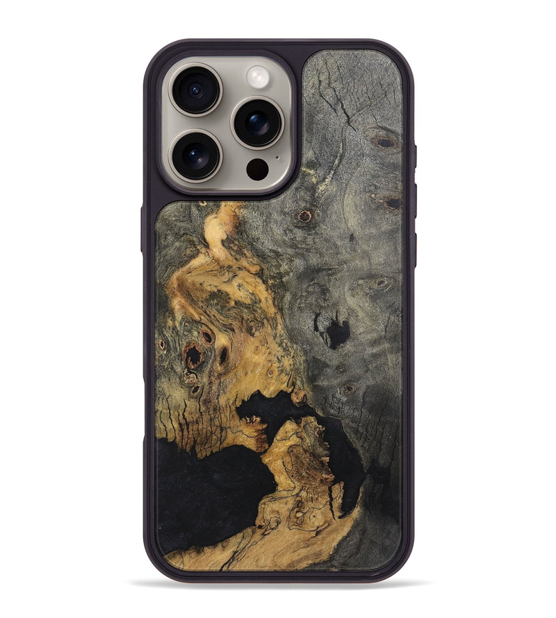 iPhone 16 Pro Max Wood+Resin Phone Case - Shaq (Wood Burl, 720409)