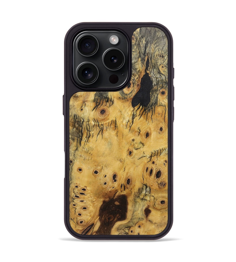 iPhone 16 Pro Wood+Resin Phone Case - Samara (Wood Burl, 720411)