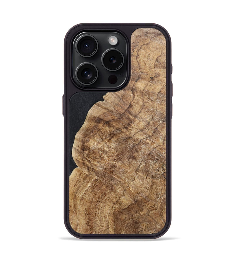 iPhone 15 Pro Wood+Resin Phone Case - Legend (Wood Burl, 720412)