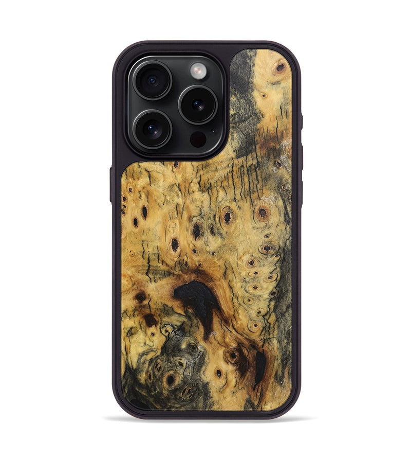 iPhone 15 Pro Wood+Resin Phone Case - Joshua (Wood Burl, 720418)