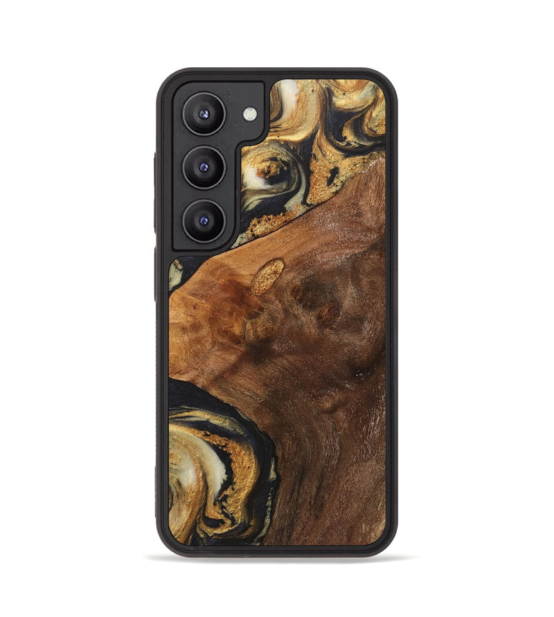 Galaxy S23 Wood+Resin Phone Case - Eddie (Black & White, 720455)