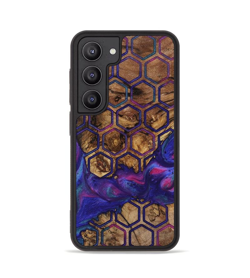 Galaxy S23 Wood+Resin Phone Case - Paislee (Pattern, 720498)