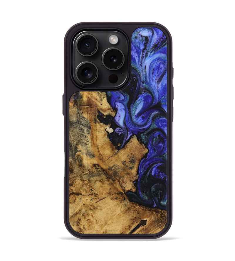 iPhone 16 Pro Wood+Resin Phone Case - Elena (Purple, 720521)