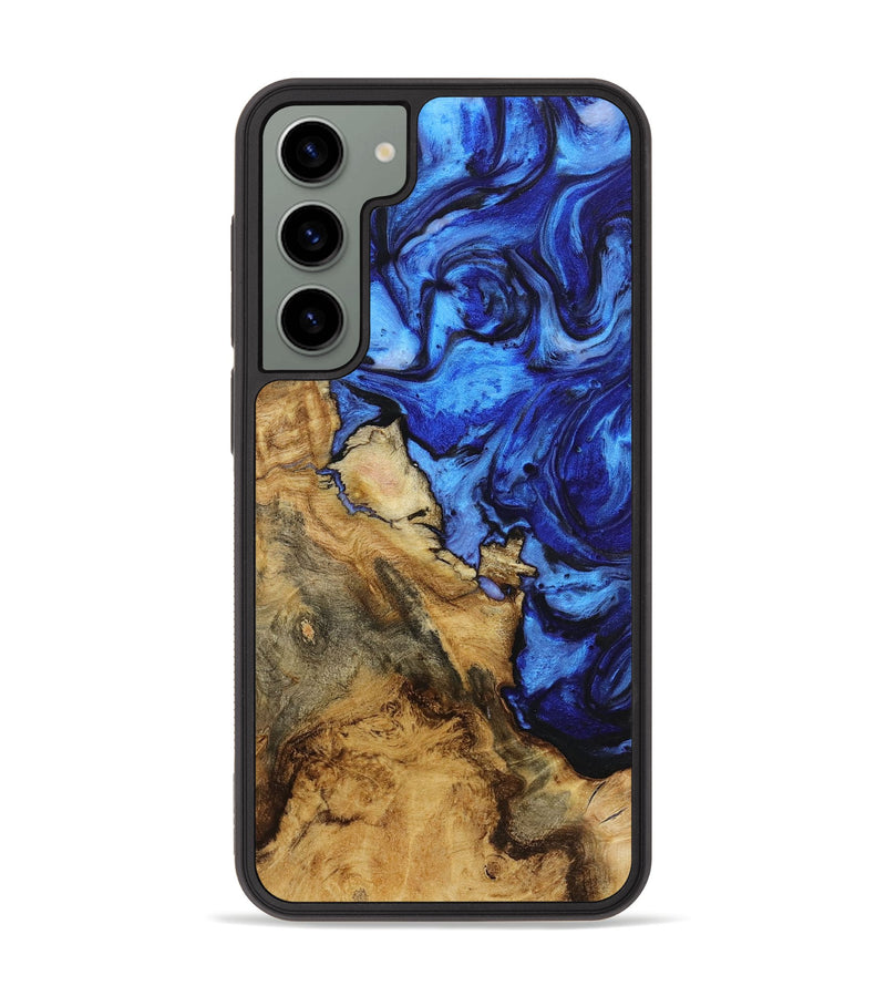 Galaxy S23 Plus Wood+Resin Phone Case - Lennon (Blue, 720537)