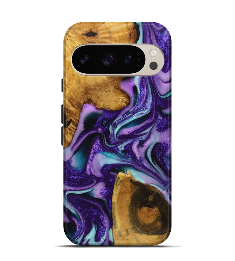 Pixel 9 Pro Wood+Resin Live Edge Phone Case - Jonathan (Purple, 720581)
