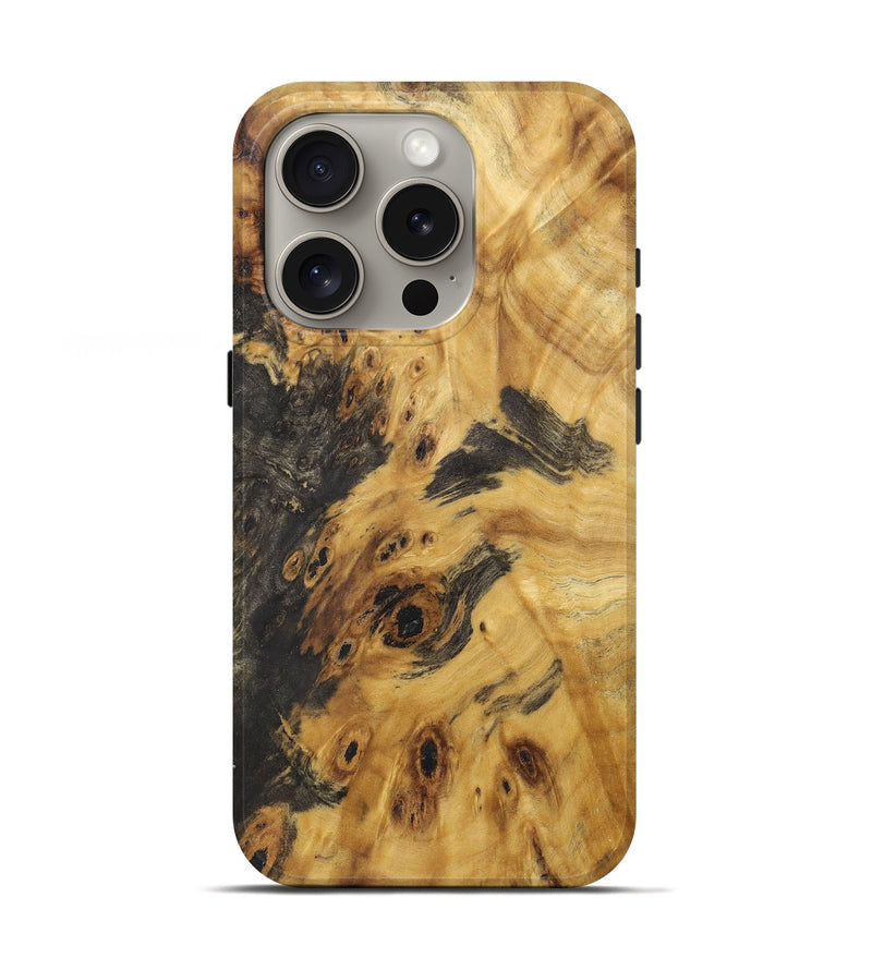 iPhone 16 Pro Wood+Resin Live Edge Phone Case - Edna (Wood Burl, 720602)