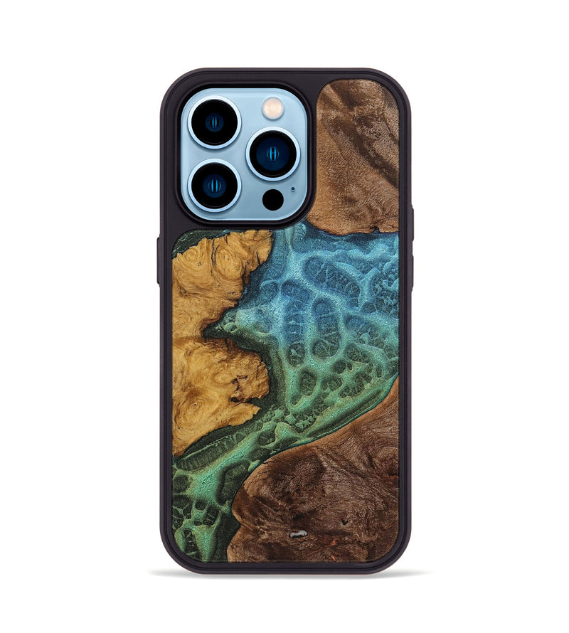 iPhone 14 Pro Wood+Resin Phone Case - Pearl (Static, 720612)