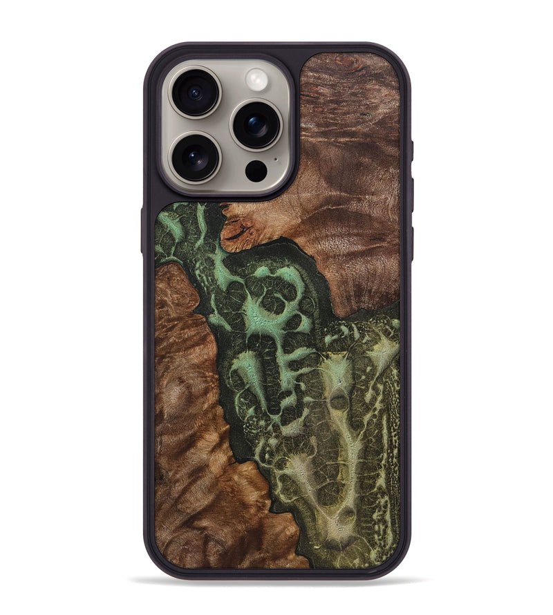 iPhone 15 Pro Max Wood+Resin Phone Case - Angelo (Static, 720618)