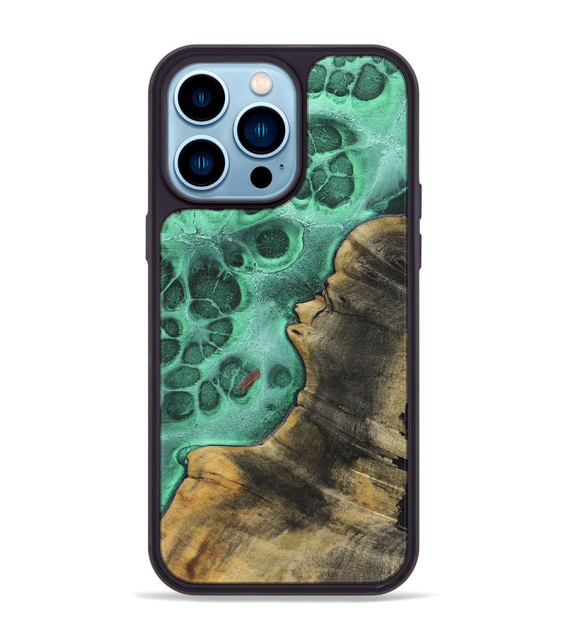 iPhone 14 Pro Max Wood+Resin Phone Case - Ramona (Static, 720621)