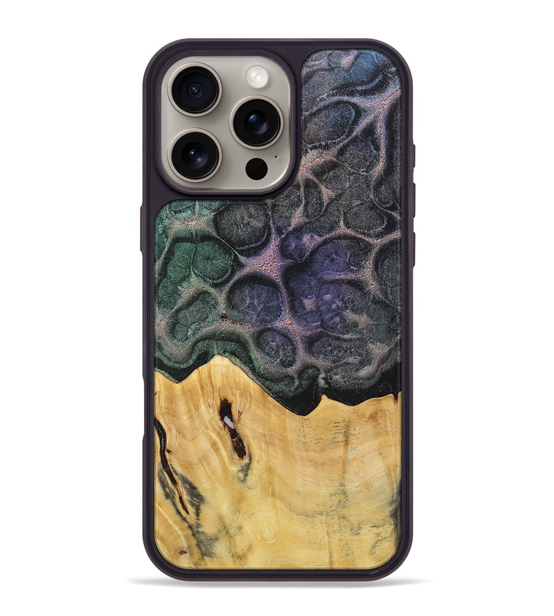iPhone 16 Pro Max Wood+Resin Phone Case - Bart (Static, 720629)