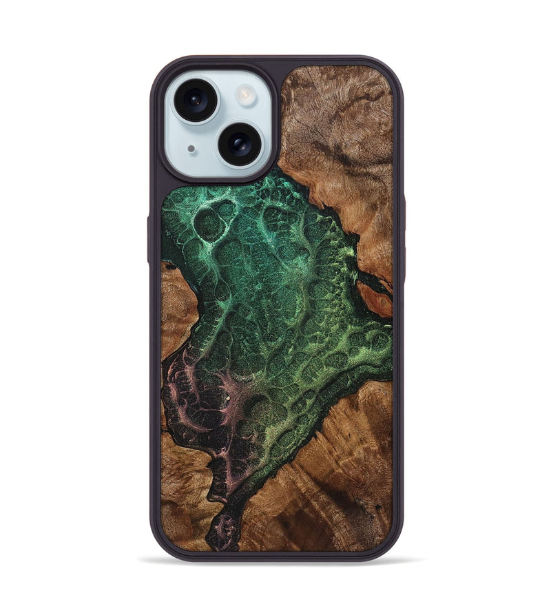 iPhone 15 Wood+Resin Phone Case - Mckenzie (Static, 720634)
