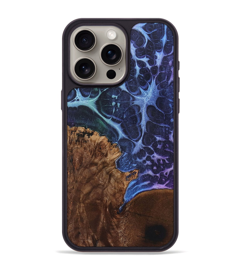 iPhone 15 Pro Max Wood+Resin Phone Case - Isiah (Static, 720642)