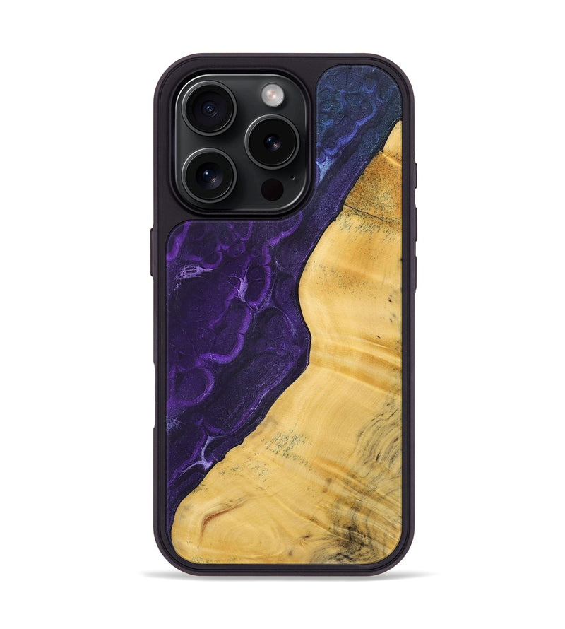 iPhone 16 Pro Wood+Resin Phone Case - Micheal (Static, 720650)