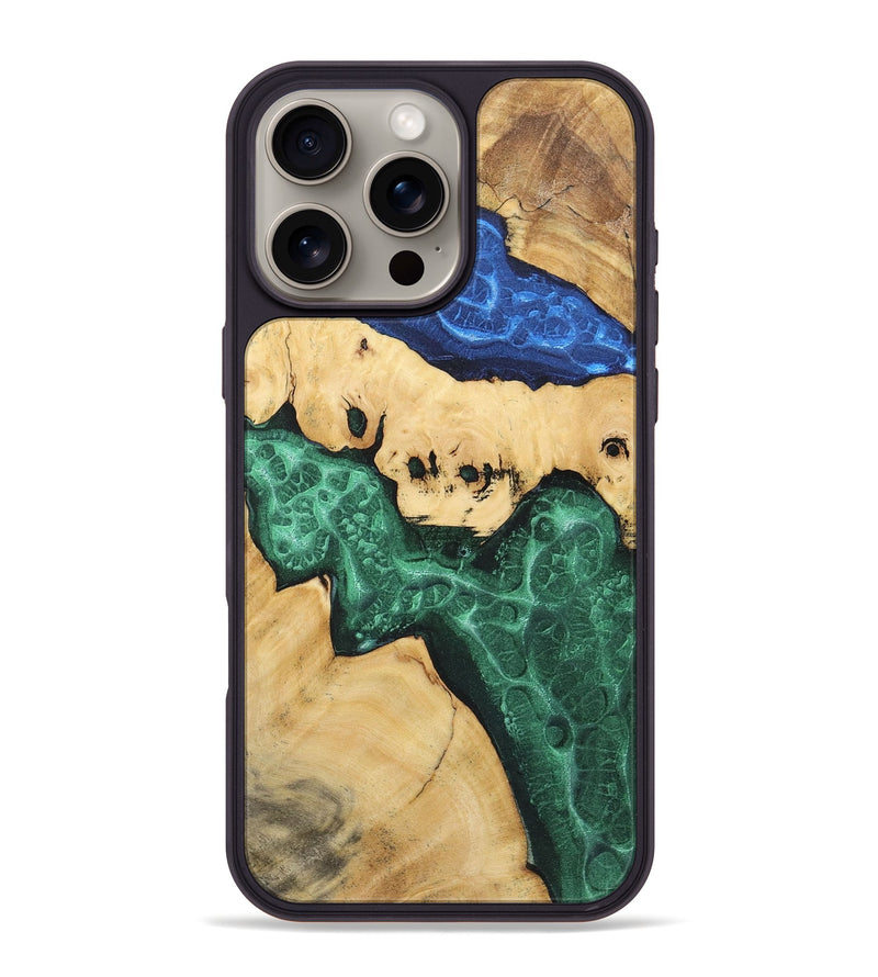 iPhone 16 Pro Max Wood+Resin Phone Case - Haisley (Static, 720657)