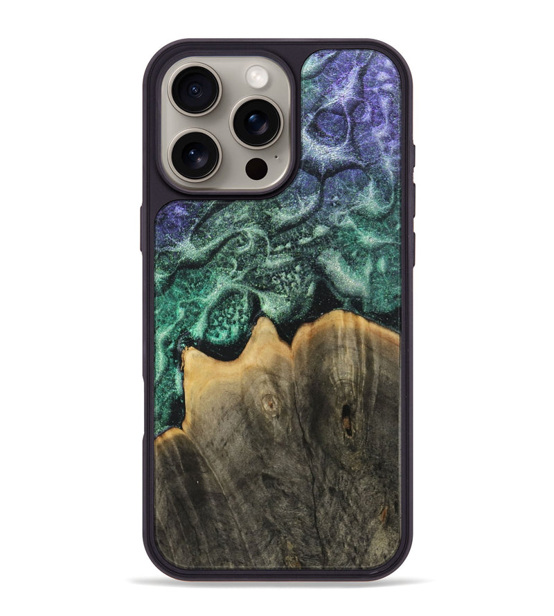iPhone 16 Pro Max Wood+Resin Phone Case - Xavier (Static, 720682)