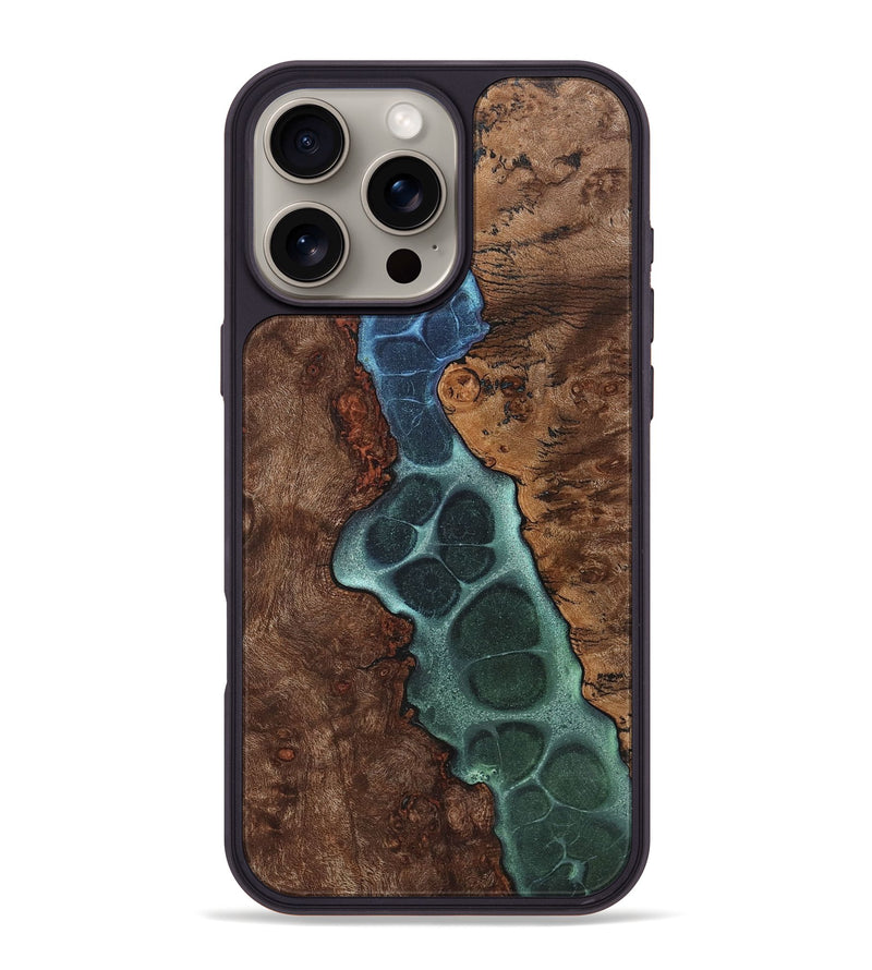 iPhone 16 Pro Max Wood+Resin Phone Case - Gladys (Static, 720688)