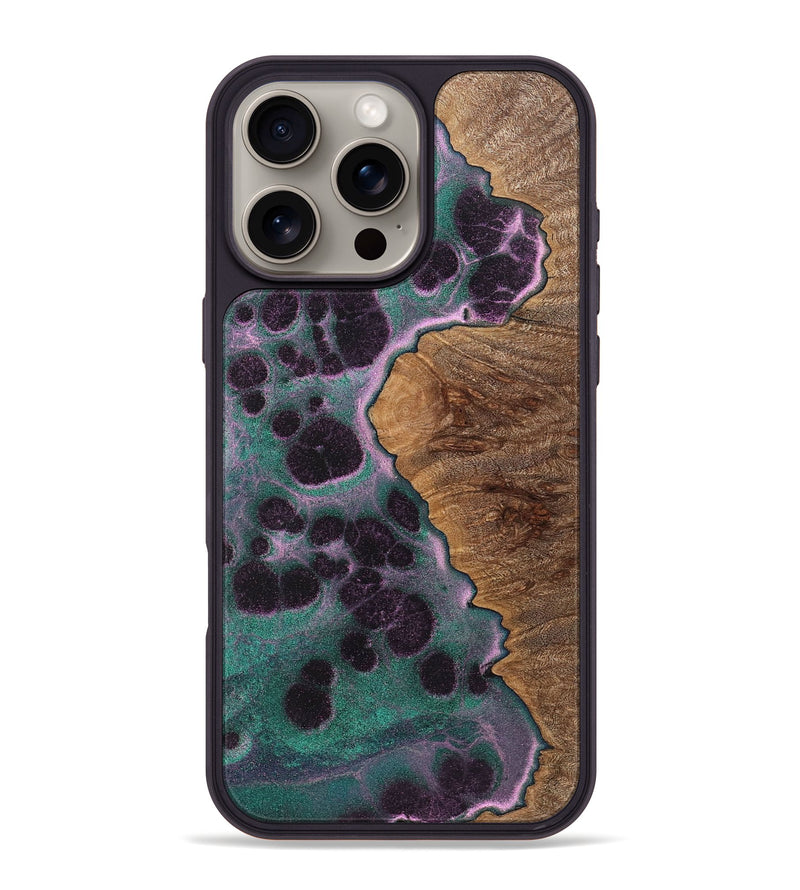 iPhone 16 Pro Max Wood+Resin Phone Case - Yvonne (Static, 720689)