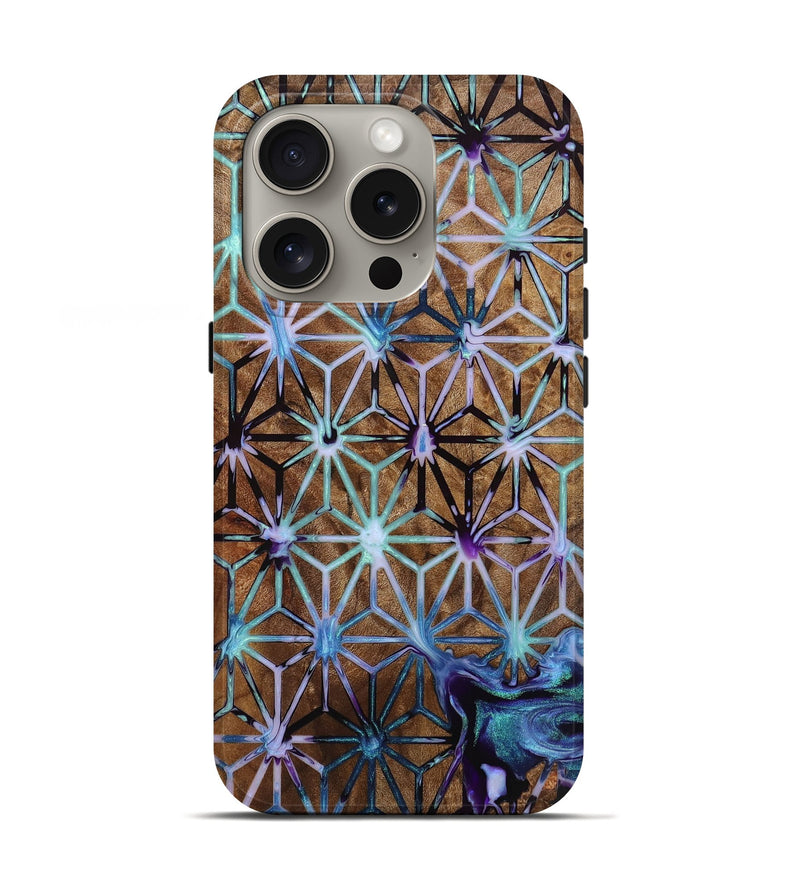 iPhone 16 Pro Wood+Resin Live Edge Phone Case - Jim (Pattern, 720732)