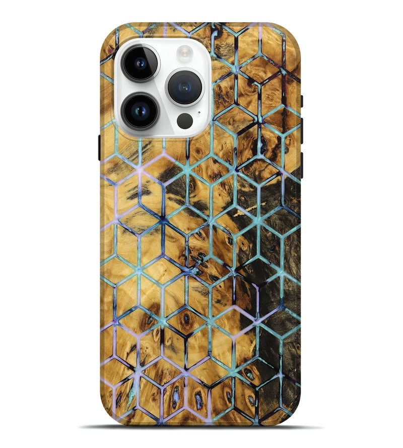 iPhone 15 Pro Max Wood+Resin Live Edge Phone Case - Grover (Pattern, 720736)