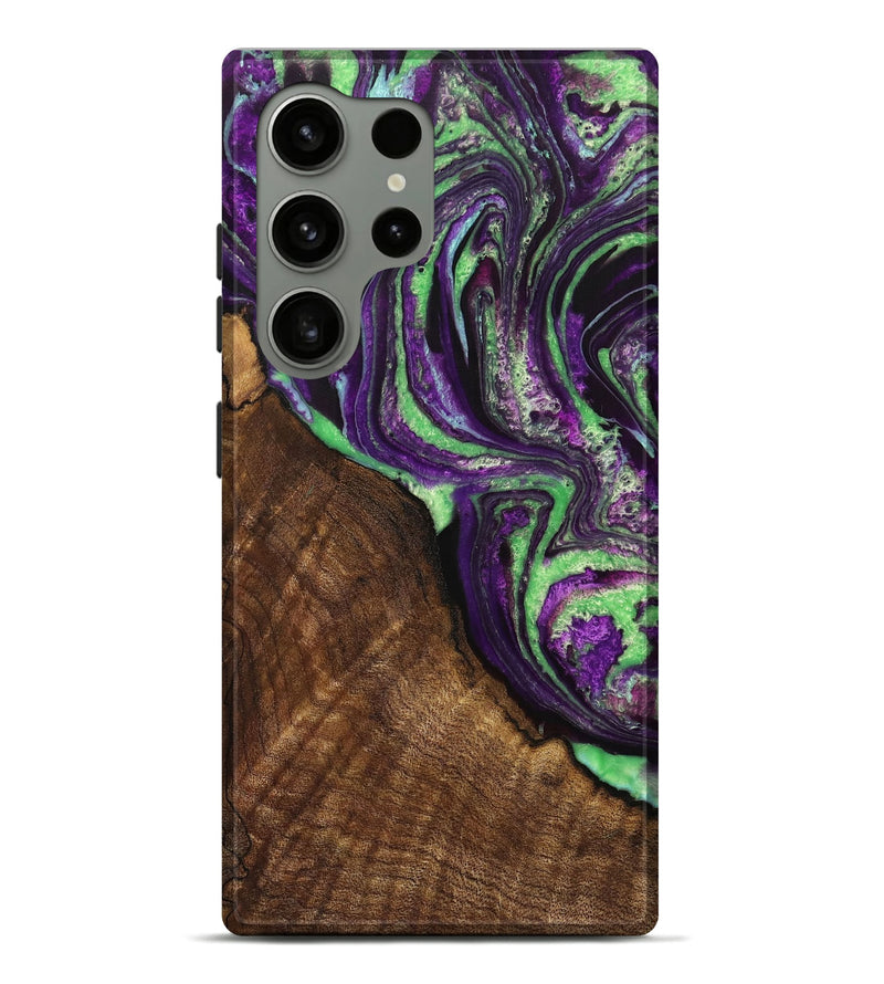 Galaxy S24 Ultra Wood+Resin Live Edge Phone Case - Iris (Purple, 720741)
