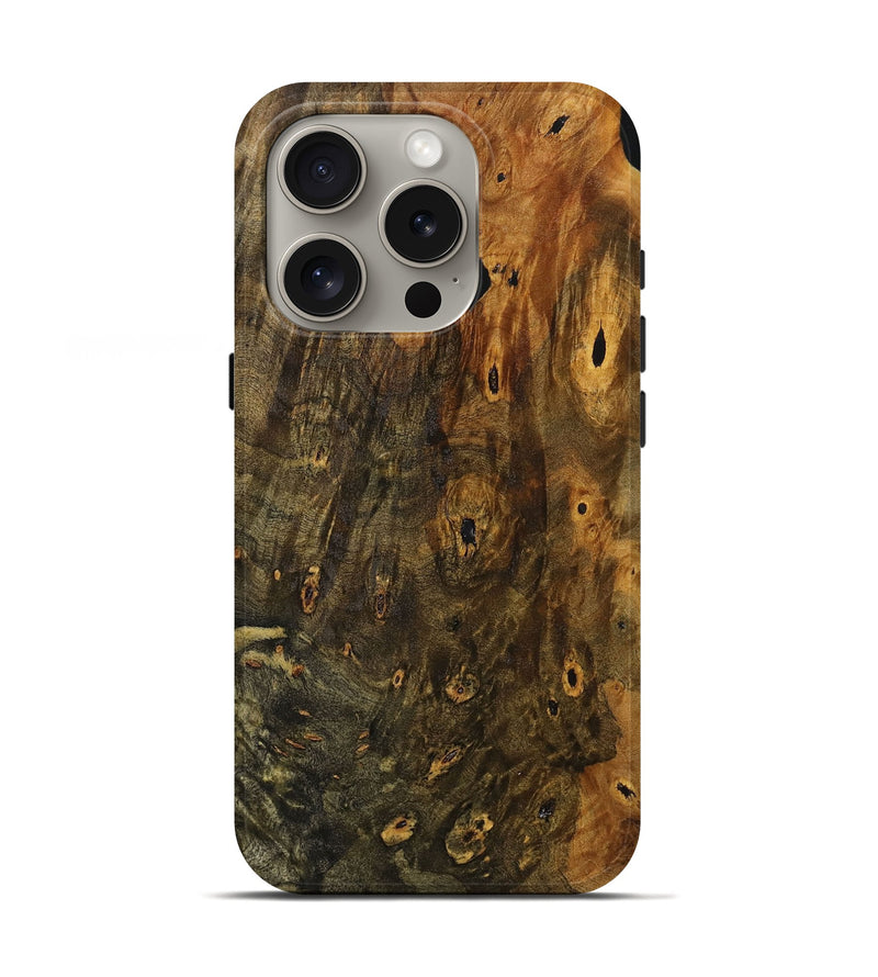 iPhone 16 Pro Wood+Resin Live Edge Phone Case - Everlee (Wood Burl, 720764)