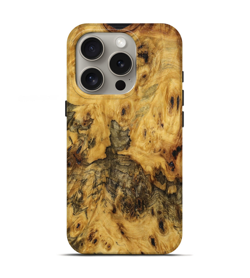 iPhone 16 Pro Wood+Resin Live Edge Phone Case - Sheree (Wood Burl, 720765)