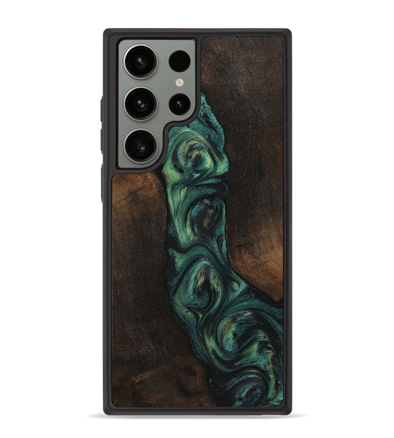 Galaxy S23 Ultra Wood+Resin Phone Case - Christa (Green, 720839)