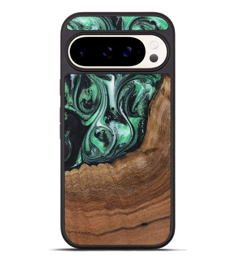 Pixel 9 Pro XL Wood+Resin Phone Case - Noah (Green, 720860)