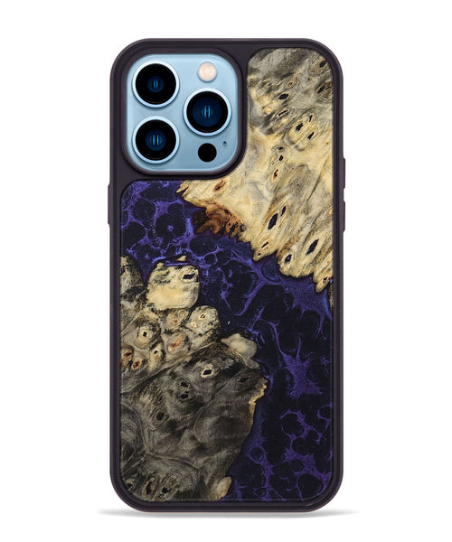 iPhone 14 Pro Max Wood+Resin Phone Case - Deneen (Static, 720989)