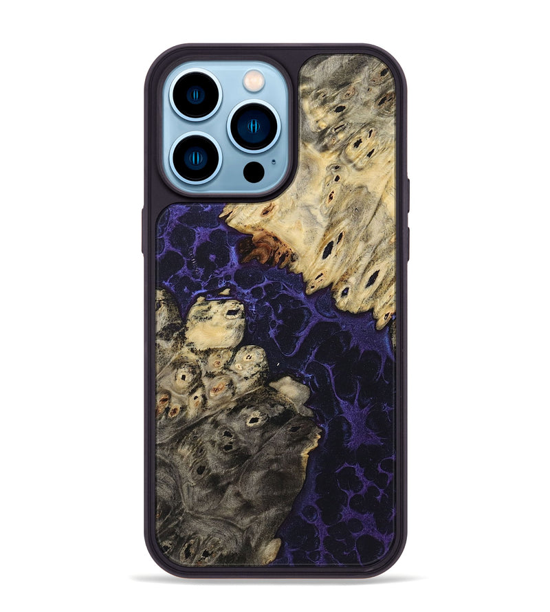 iPhone 14 Pro Max Wood+Resin Phone Case - Deneen (Static, 720989)