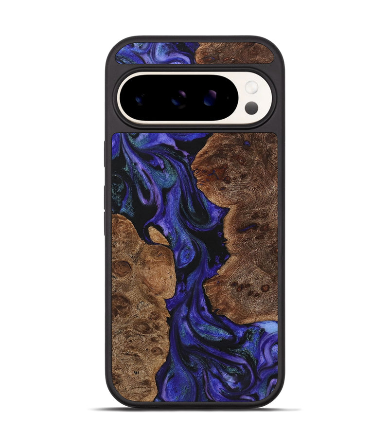 Pixel 9 Wood+Resin Phone Case - Katie (Purple, 720996)