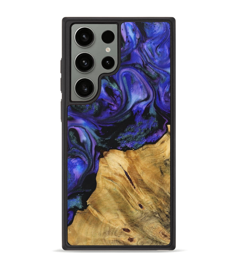 Galaxy S23 Ultra Wood+Resin Phone Case - Teri (Purple, 720999)