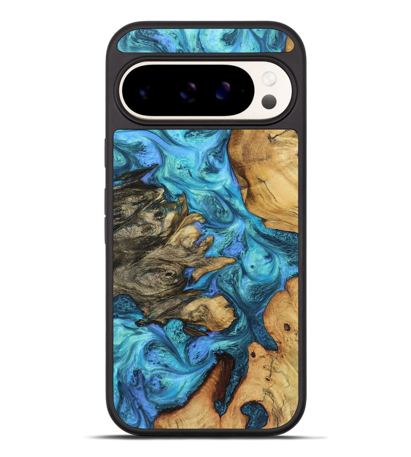 Pixel 9 Pro XL Wood+Resin Phone Case - Aubrey (Blue, 721002)
