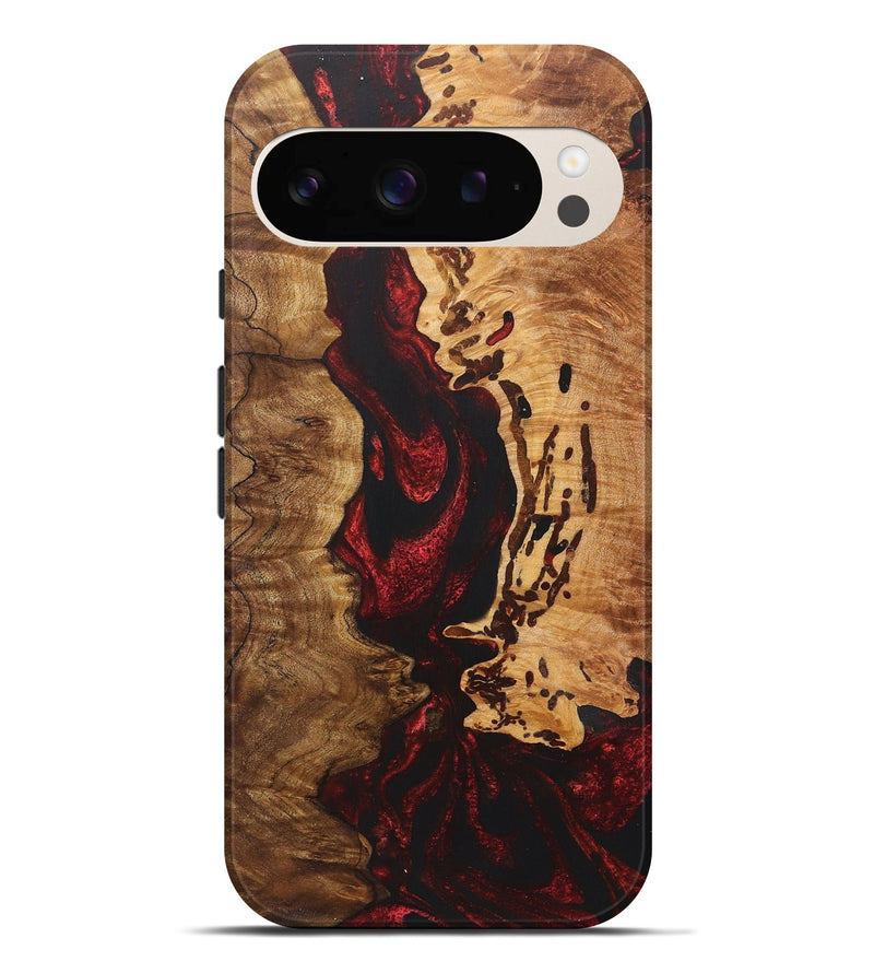 Pixel 9 Pro XL Wood+Resin Live Edge Phone Case - Trisha (Red, 721031)