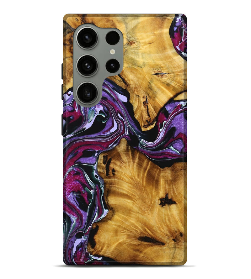 Galaxy S24 Ultra Wood+Resin Live Edge Phone Case - Katlyn (Purple, 721059)