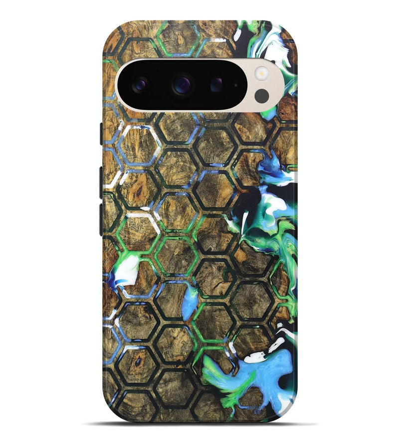 Pixel 9 Pro XL Wood+Resin Live Edge Phone Case - Gianni (Pattern, 721110)