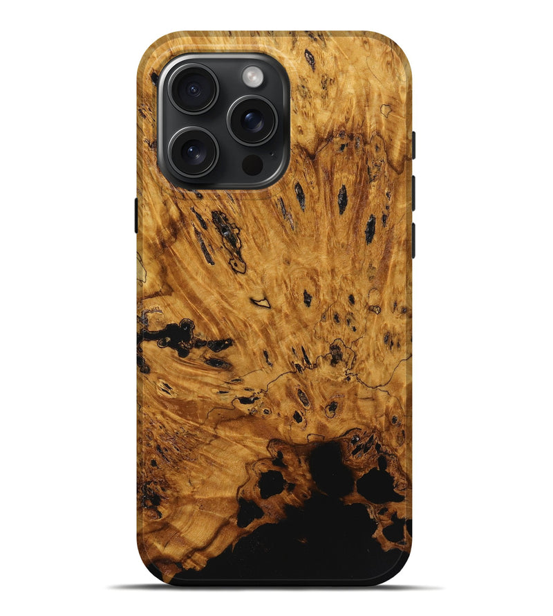 iPhone 16 Pro Max Wood+Resin Live Edge Phone Case - Remington (Wood Burl, 721113)