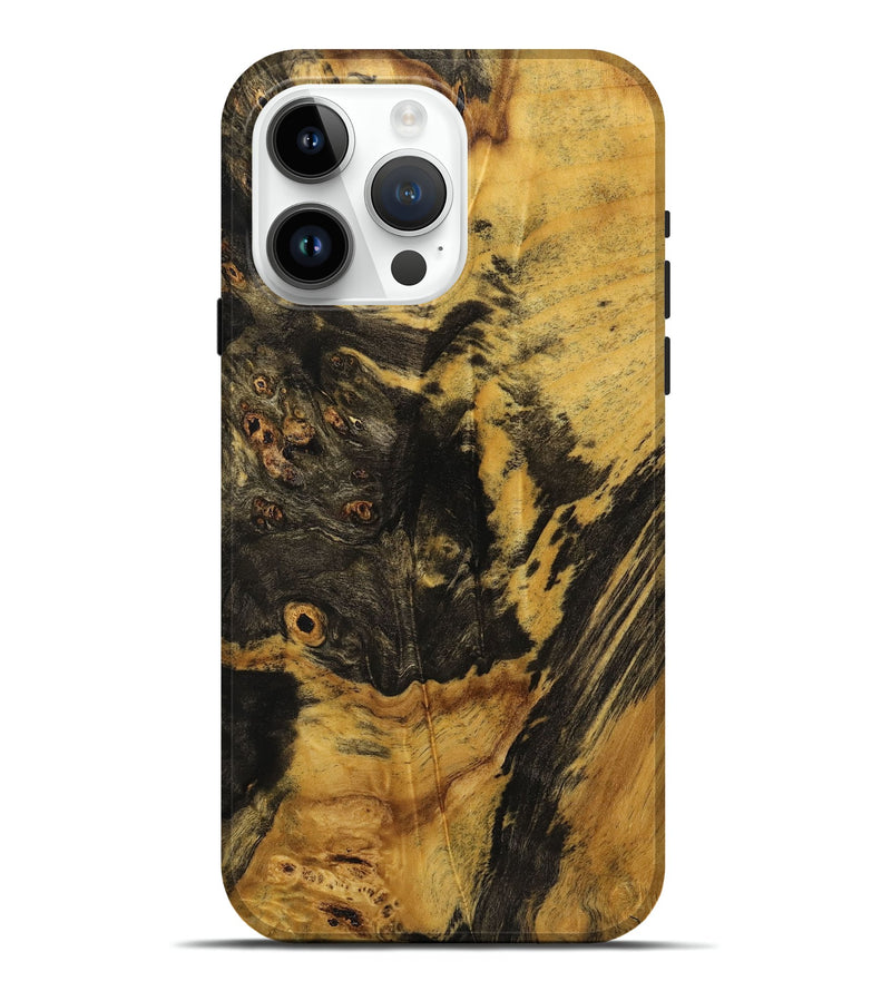 iPhone 15 Pro Max Wood+Resin Live Edge Phone Case - Talan (Wood Burl, 721115)